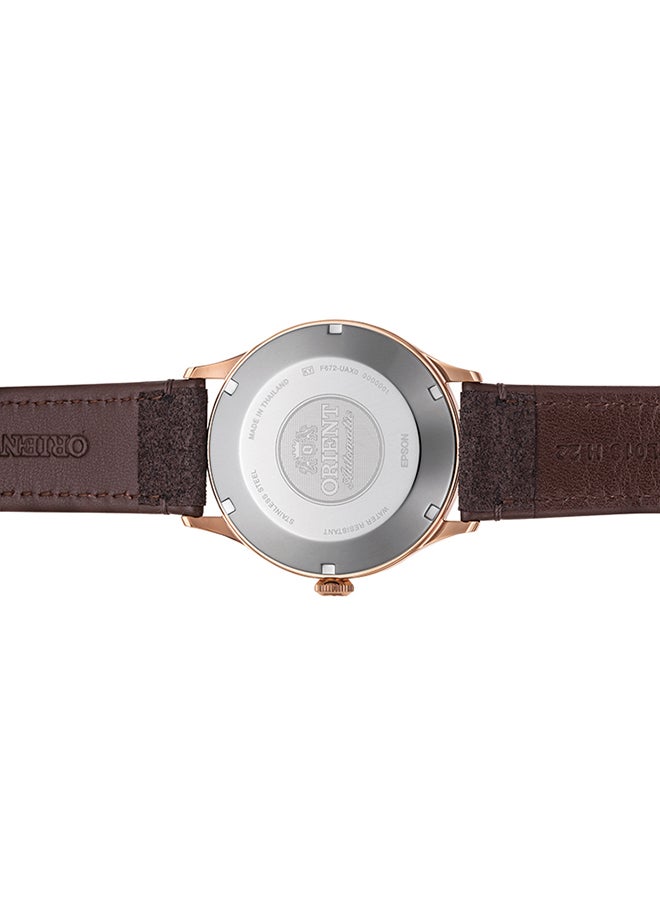 ORIENT Men Bambino Automatic Leather Strap Men's Watch RA-AC0P04Y - Image 2