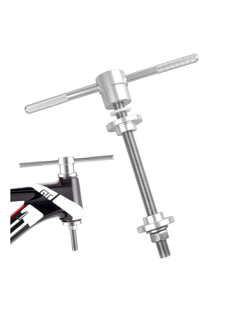 Zikra Bicycle Headset and Bottom Bracket Press Tool (Polished Silver) - Essential Bike Repair Accessory with 2 BB Drifts for Easy Installation of Headset Cups and BB Shell Bearings. - Image 1