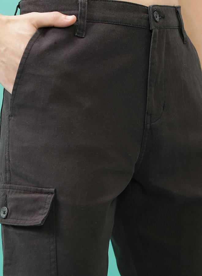 HIGHLANDER Mid Rise Regular Fit Trousers with Cargos Pockets - Image 5