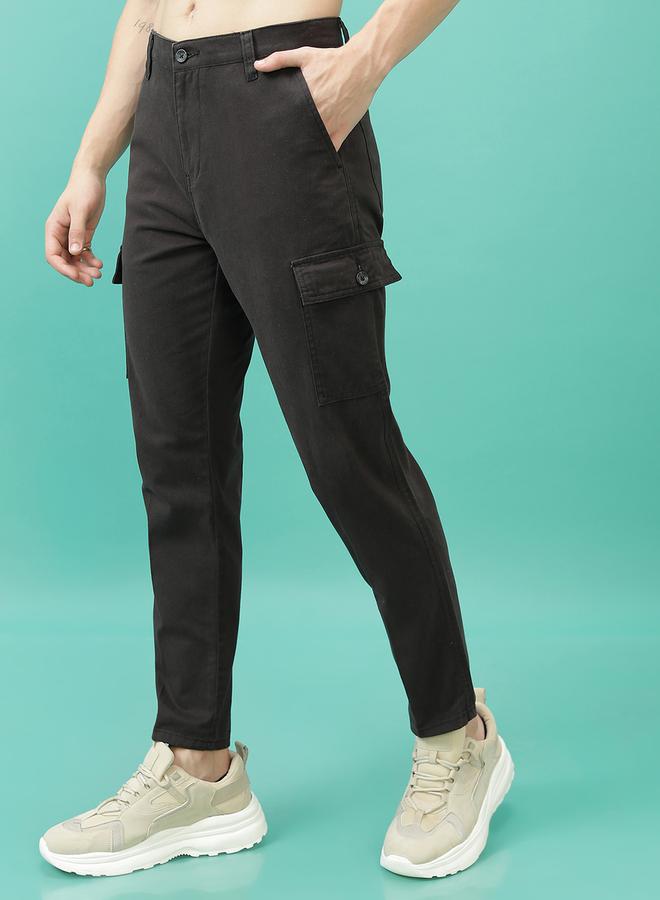 HIGHLANDER Mid Rise Regular Fit Trousers with Cargos Pockets - Image 4