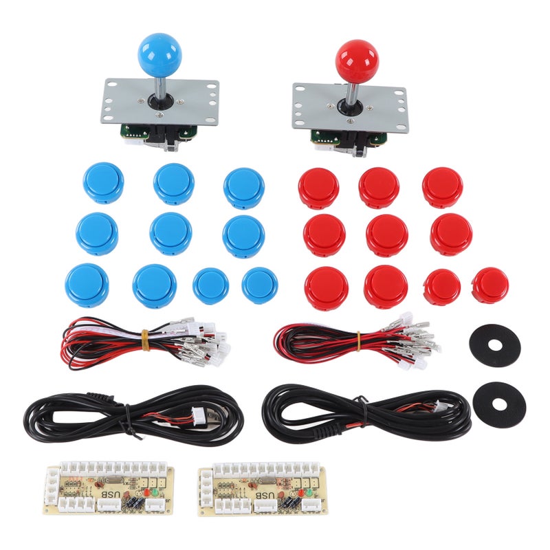 2 Player DIY Game Kit USB Board Game Encoder Joystick Buttons Set for Friends Gathering - Image 1