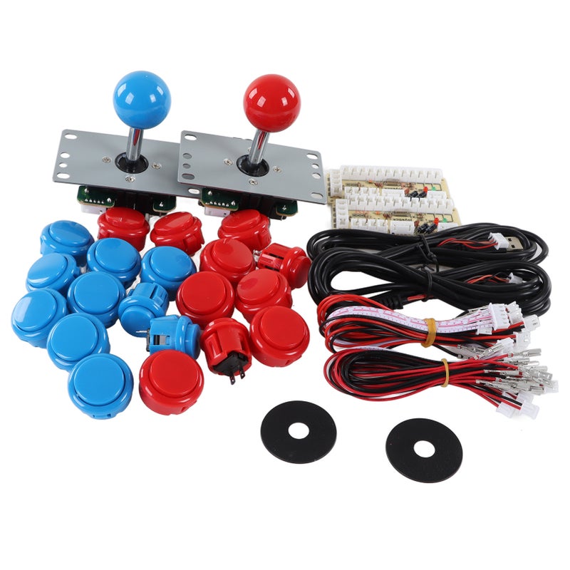 2 Player DIY Game Kit USB Board Game Encoder Joystick Buttons Set for Friends Gathering - Image 4