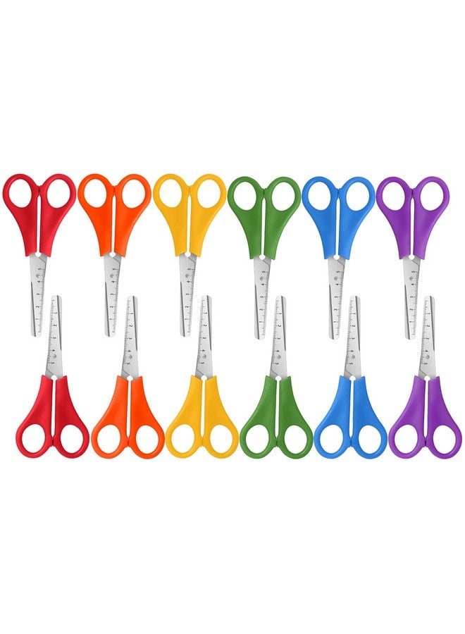 Taotree Kids Scissors Bulk of 12-Pack, Taotree 5" Kid Scissors for School Supplies, Kids Safety Scissors Art Craft Supplies, Small Scissors, Blunt Tip Scissor for Child Student Classroom Scrapbook Supplies - Image 1