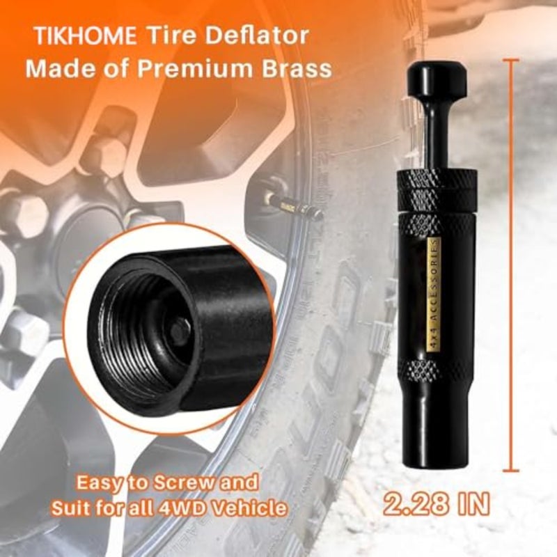 4 Pcs Automatic Tire Deflator, 10-30 PSI/0.7-2 BAR Adjustable Tire Deflator Kit, Air Down Tire Deflators Offroad Accessories for Jeep, Car, Truck, Motorcycle, and ATV Tires - Image 3