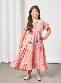 HANA & SARA Kids Embroidered Jalabiya  - Image 4