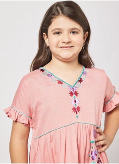 HANA & SARA Kids Embroidered Jalabiya  - Image 3