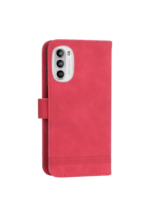 اس-توب جراب لهاتف Motorola Moto G52 4G/G82 5G/G71S Dierfeng Dream Line مصنوع من مادة TPU + جلد PU - Image 3