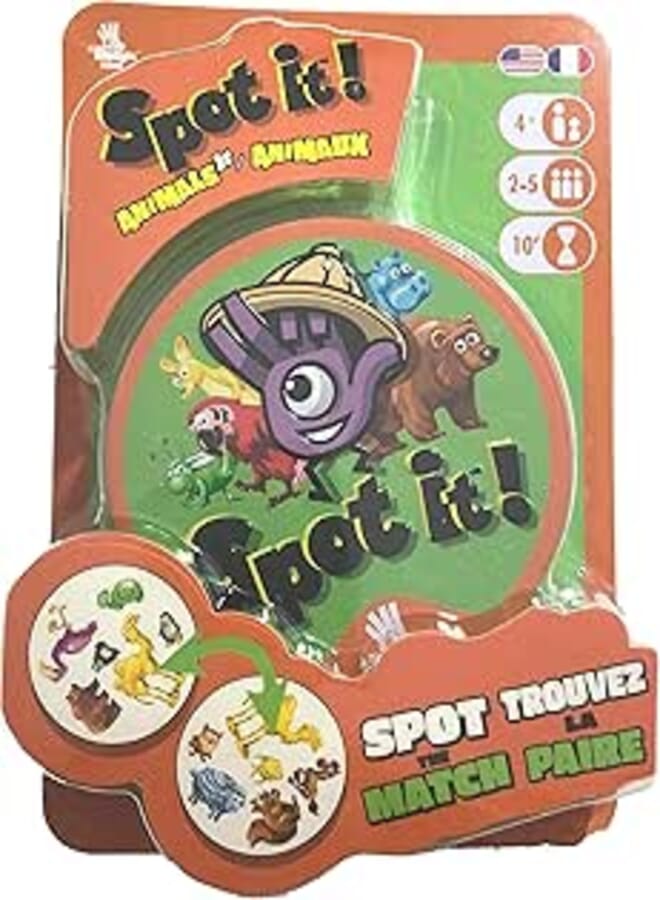 Asmodee Game Spot It! Junior Animals Card Game | Game For Kids | Preschool Age 4+ | 2 to 5 Players | Average Playtime 10 minutes