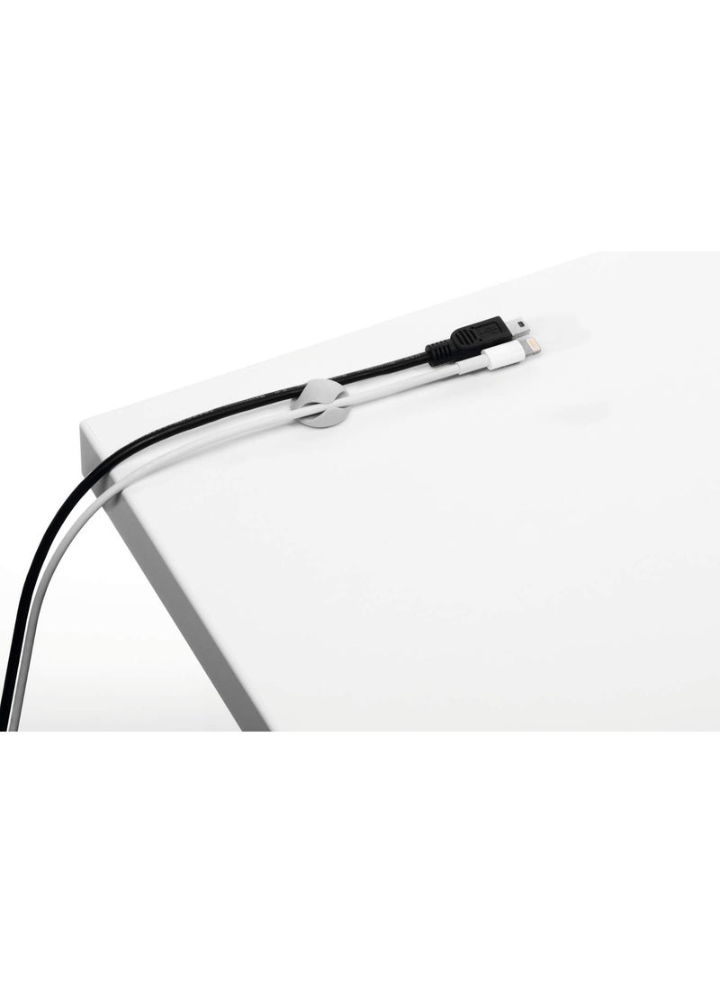 ديورابل مقاطع كابلات لاصقة 7 قطع | تنظيم سريع للكابلات USB والهاتف وأسلاك الطاقة حتى قطر 5 مم | لاصق قوي وبلاستيك مرن، مثالي للمكتب والمنزل والسيارة، صنع في ألمانيا، حجم 20×12×82 مم — ديوريبل - Image 4