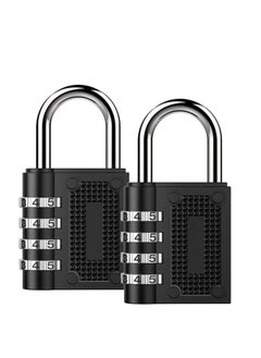 Excefore Combination Padlock Waterproof Padlock with Code (2 Pack Black)  - Image 1