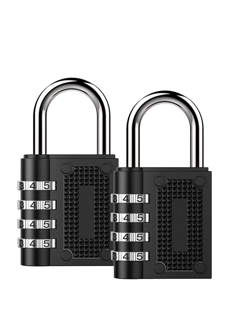 Excefore - Combination Padlock Waterproof Padlock with Code (2 Pack Black) - Image 1