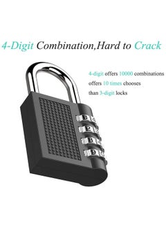Excefore Combination Padlock Waterproof Padlock with Code (2 Pack Black)  - Image 2