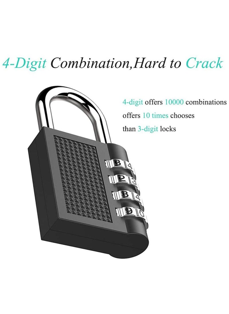 Excefore - Combination Padlock Waterproof Padlock with Code (2 Pack Black) - Image 1