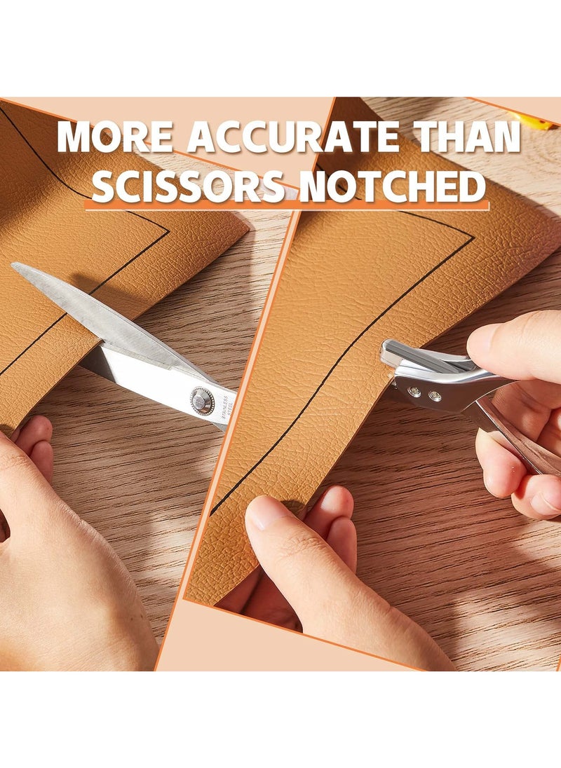SYOSI - 2 Pcs Pattern Notchers, Stainless Steel Universal Pattern Notcher Pattern Punch Tool, Tailor Sewing Pattern Pliers Tailor Proofing Pliers, Pattern Making Tool for Cloth Fabric DIY Crafts - Image 1