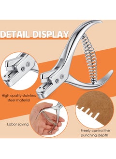SYOSI 2 Pcs Pattern Notchers, Stainless Steel Universal Pattern Notcher Pattern Punch Tool, Tailor Sewing Pattern Pliers Tailor Proofing Pliers, Pattern Making Tool for Cloth Fabric DIY Crafts  - Image 3