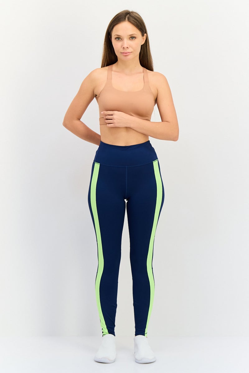 PUMA Women Sportswear Fit Pull On Training Leggings, Navy - Image 4