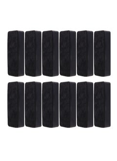 Deli 12-Piece Magnetic White Board Eraser Black  - Image 1