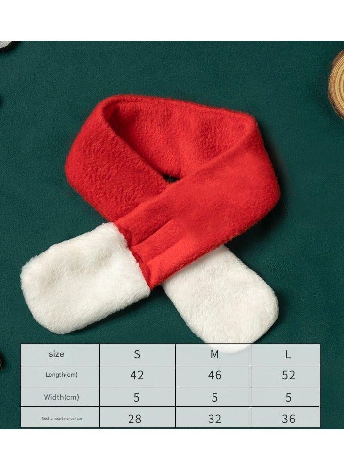 A.M Pet Christmas Costume Outfit Set Reindeer Antlers Hat Headband Santa Christmas Hat Red Scarf and Pet Cloak for Dog Cat Pet Christmas Party Cosplay Supplies, 4 Pack - Image 3