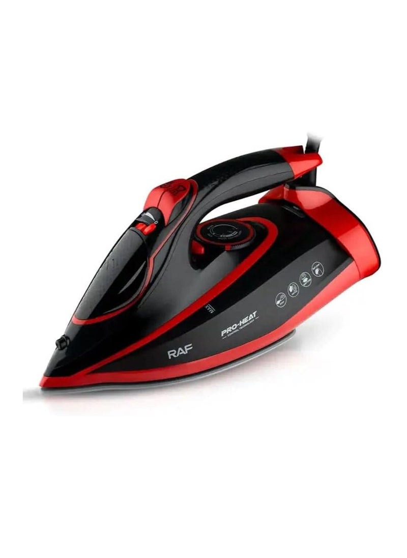 RAF - Highly Efficient Electric Steam Iron  R.1252R - 2600W , 320ML  perfectly ironed clothes easy and quick process - Image 1