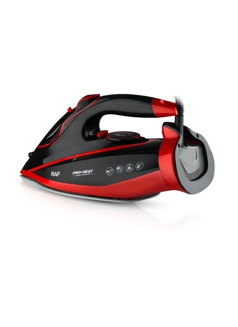 RAF - Highly Efficient Electric Steam Iron  R.1252R - 2600W , 320ML  perfectly ironed clothes easy and quick process - Image 1