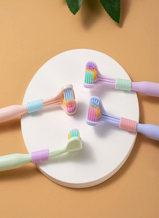 DNESHY 3 Sided Autism Toothbrush, Anti-Slip Grip Oral Care Travel Mouth Brush Wrap Around for Adult Kid Teeth, V-Shaped Soft Bristle Complete Teeth and Gum-Care Deep Cleaning Each Tooth (1) - Image 2