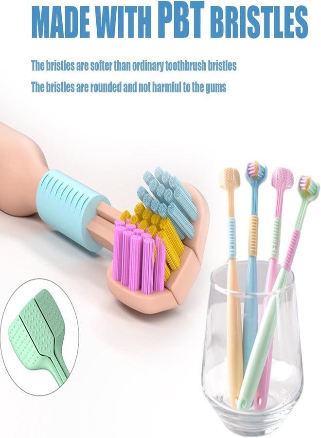 DNESHY 3 Sided Autism Toothbrush, Anti-Slip Grip Oral Care Travel Mouth Brush Wrap Around for Adult Kid Teeth, V-Shaped Soft Bristle Complete Teeth and Gum-Care Deep Cleaning Each Tooth (1) - Image 3