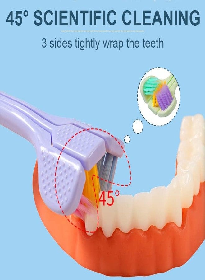 DNESHY 3 Sided Autism Toothbrush, Anti-Slip Grip Oral Care Travel Mouth Brush Wrap Around for Adult Kid Teeth, V-Shaped Soft Bristle Complete Teeth and Gum-Care Deep Cleaning Each Tooth (1) - Image 5