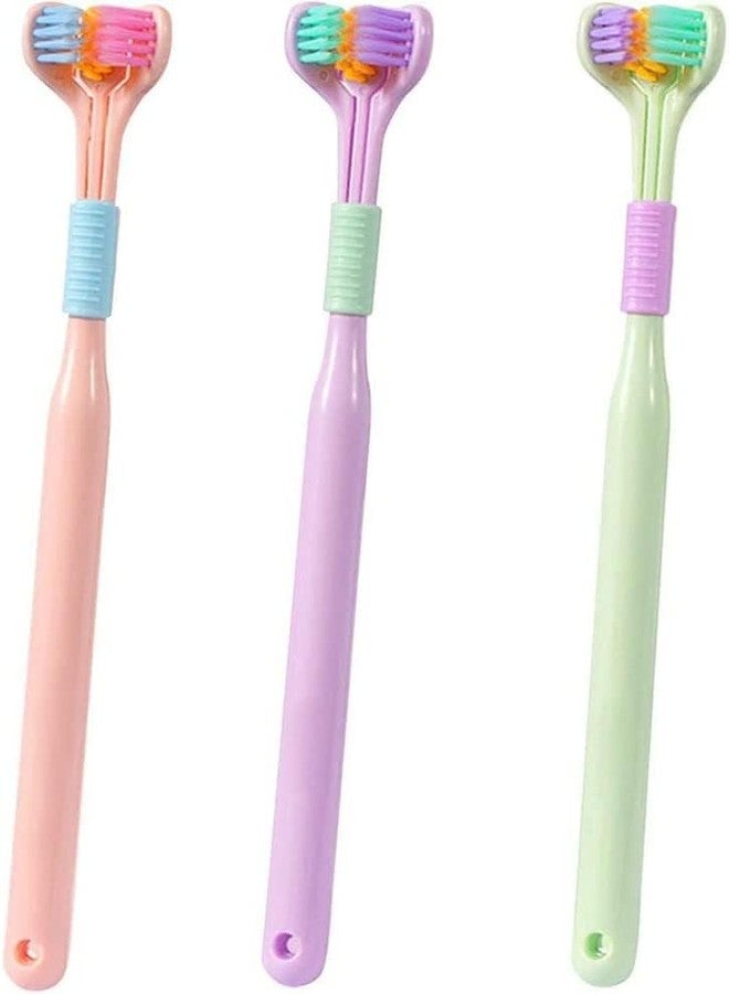 DNESHY 3 Sided Autism Toothbrush, Anti-Slip Grip Oral Care Travel Mouth Brush Wrap Around for Adult Kid Teeth, V-Shaped Soft Bristle Complete Teeth and Gum-Care Deep Cleaning Each Tooth (1) - Image 1