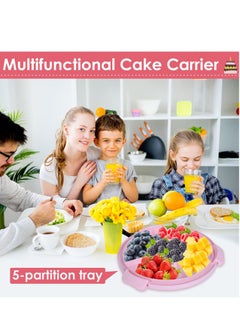 MIXDE 10-inch Cake Cupcake Muffin Carrier Holder Cupcake Carrier for 11 Cupcakes Reusable Cake Container with Handle and Clear Lid  - Image 5