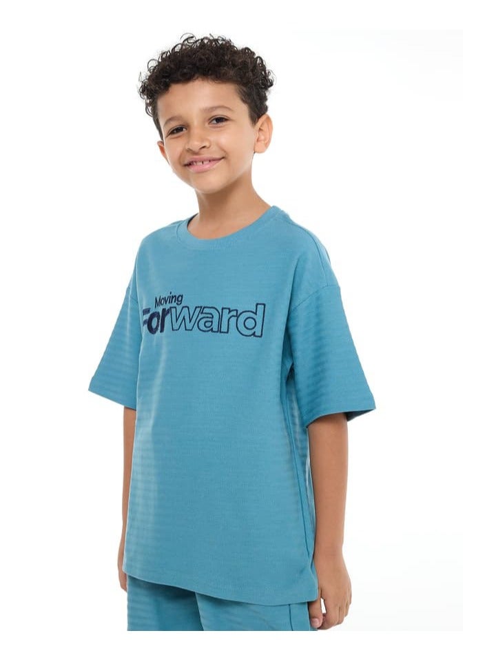Victor and Jane Sr Boys' Jacquard Set – Striped Design with Textured Material, Ready-to-Move Coordinated Match Sets - Image 3