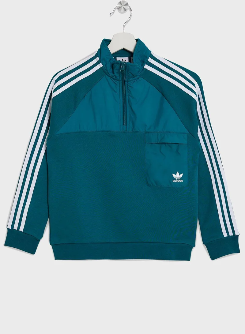 adidas سويت شيرت أوريجينالز أزرق للأطفال من إتش زد كرو