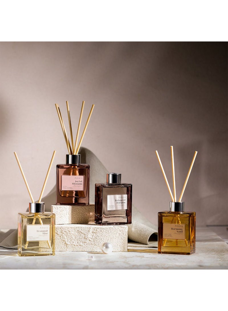 DANUBE HOME Amara Humble Harmony Sand Reed Diffuser – Premium Long-Lasting Home Fragrance with Elegant Reed Sticks, Perfect for Bedroom, Living Room, Office & Spa, Creates a Relaxing Ambiance & Freshens Air 100Ml  L6.8XW3.7XH10.2Cm  - Image 2