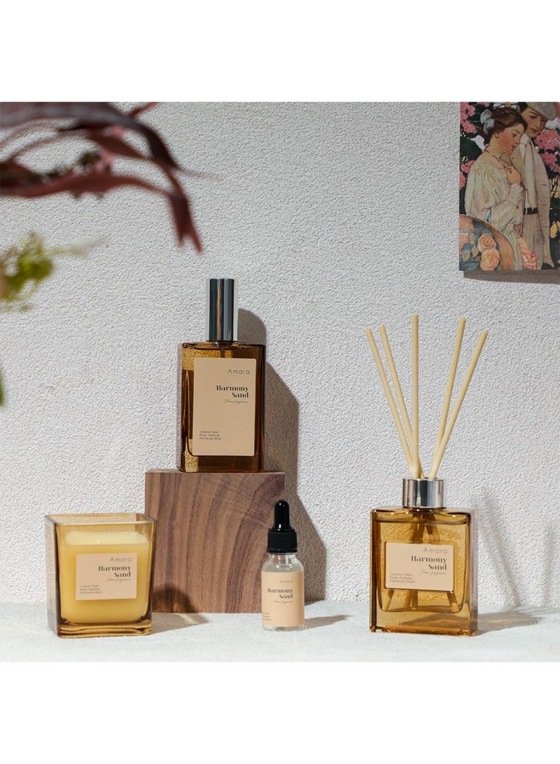 DANUBE HOME Amara Humble Harmony Sand Reed Diffuser – Premium Long-Lasting Home Fragrance with Elegant Reed Sticks, Perfect for Bedroom, Living Room, Office & Spa, Creates a Relaxing Ambiance & Freshens Air 100Ml  L6.8XW3.7XH10.2Cm  - Image 3
