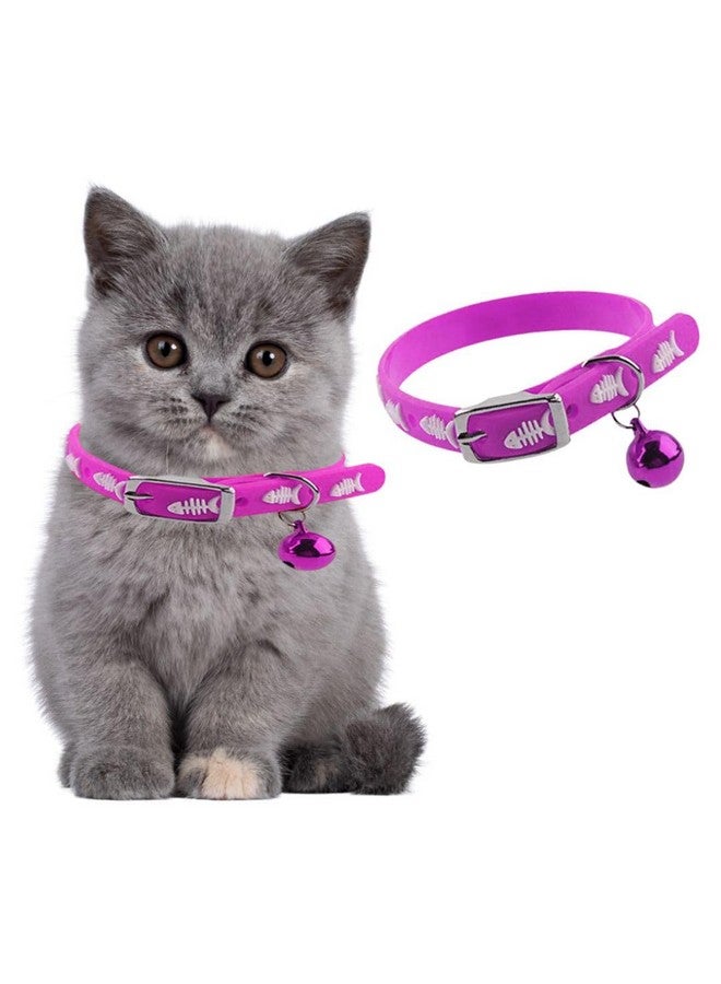 ويستيرن إرا طوق قطط مطاطي متعدد الألوان قابل للتعديل من السيليكون | اندماج تدريبي أنيق | إعادة تعريف أسلوب القطط | طوق قطط مطاطي بلون نابض بالحياة من السيليكون مع جرس (أرجواني) - Image 1