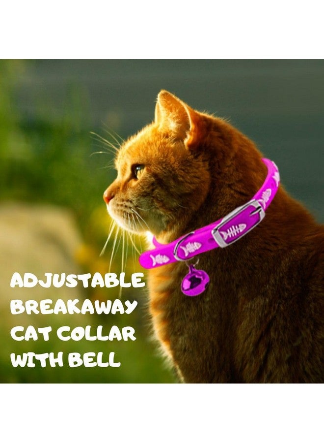 ويستيرن إرا طوق قطط مطاطي متعدد الألوان قابل للتعديل من السيليكون | اندماج تدريبي أنيق | إعادة تعريف أسلوب القطط | طوق قطط مطاطي بلون نابض بالحياة من السيليكون مع جرس (أرجواني) - Image 3