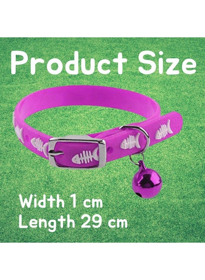 ويستيرن إرا طوق قطط مطاطي متعدد الألوان قابل للتعديل من السيليكون | اندماج تدريبي أنيق | إعادة تعريف أسلوب القطط | طوق قطط مطاطي بلون نابض بالحياة من السيليكون مع جرس (أرجواني) - Image 4