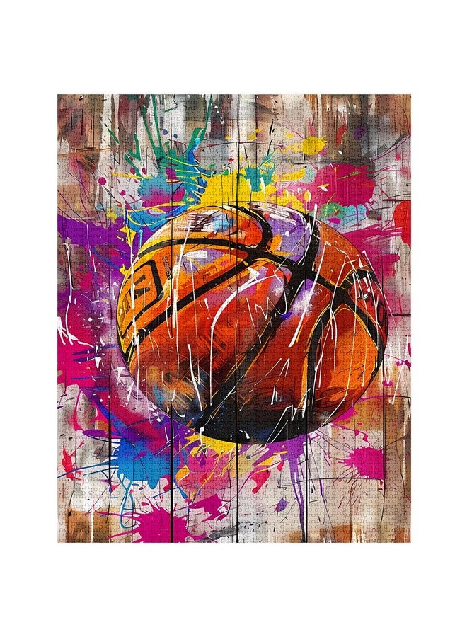 Tucocoo 1000 Piece Jigsaw Puzzles for Adults,Sports Graffiti Basketball Jigsaw Puzzles，Funny Ball Sports Graffiti Street Banksy Puzzle，Challenging Family Activity Perfect for Game Nights，Puzzle Wall Art Decor - Image 2