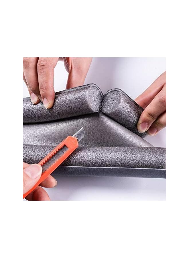 The Bros مانع تسرب الهواء للباب (95 سم) شريط ختم أسفل الباب، مخفض للضوضاء، حارس للهواء البارد، عازل للصوت، فرشاة أسفل الباب، شريط عزل الفجوات - Image 4