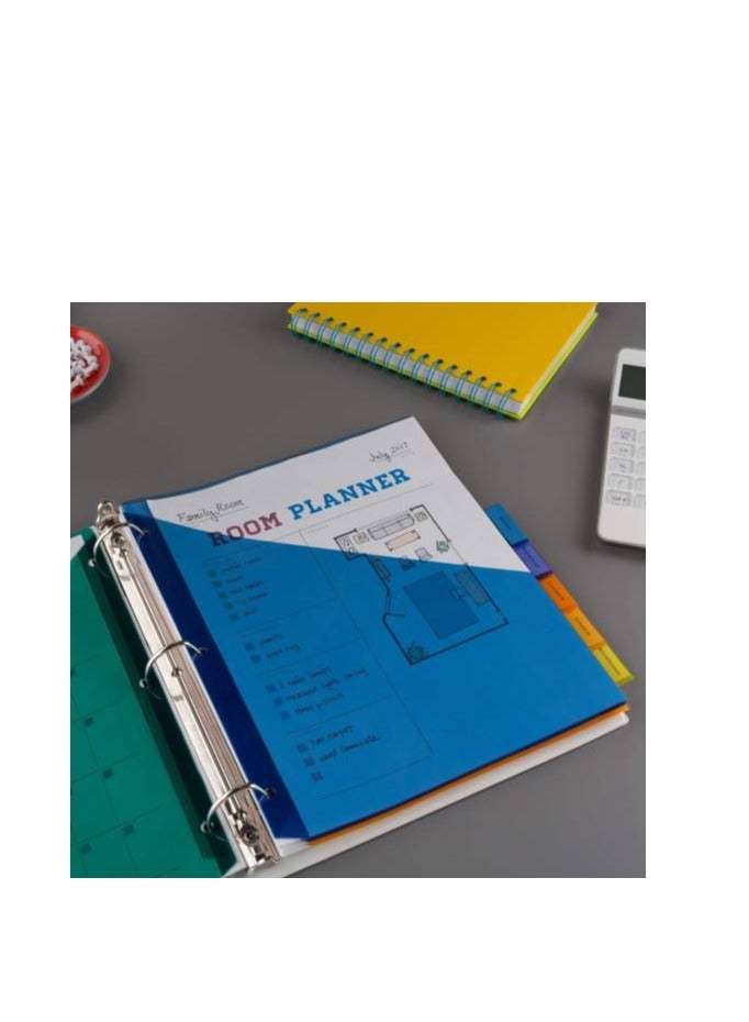 إيفري فواصل Avery لـ 3 مجلدات حلقية، فواصل مجلد 8 علامات تبويب، فواصل مجلدة بلاستيكية بجيبين، علامات تبويب كبيرة قابلة للإدراج، 3 مجموعات - Image 4