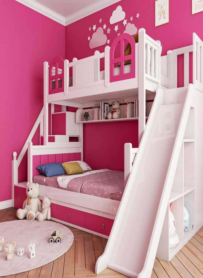 ReWallpaper Fuschia Pink Wallpaper Stick and Peel for Bedroom Girls Kids Room Bathroom Adhesive Dark Pink Contact Paper for Desk Dresser Cabinets Kitchen Appliances Magenta Vinyl Wrap 17.7inx6.5ft - Image 5