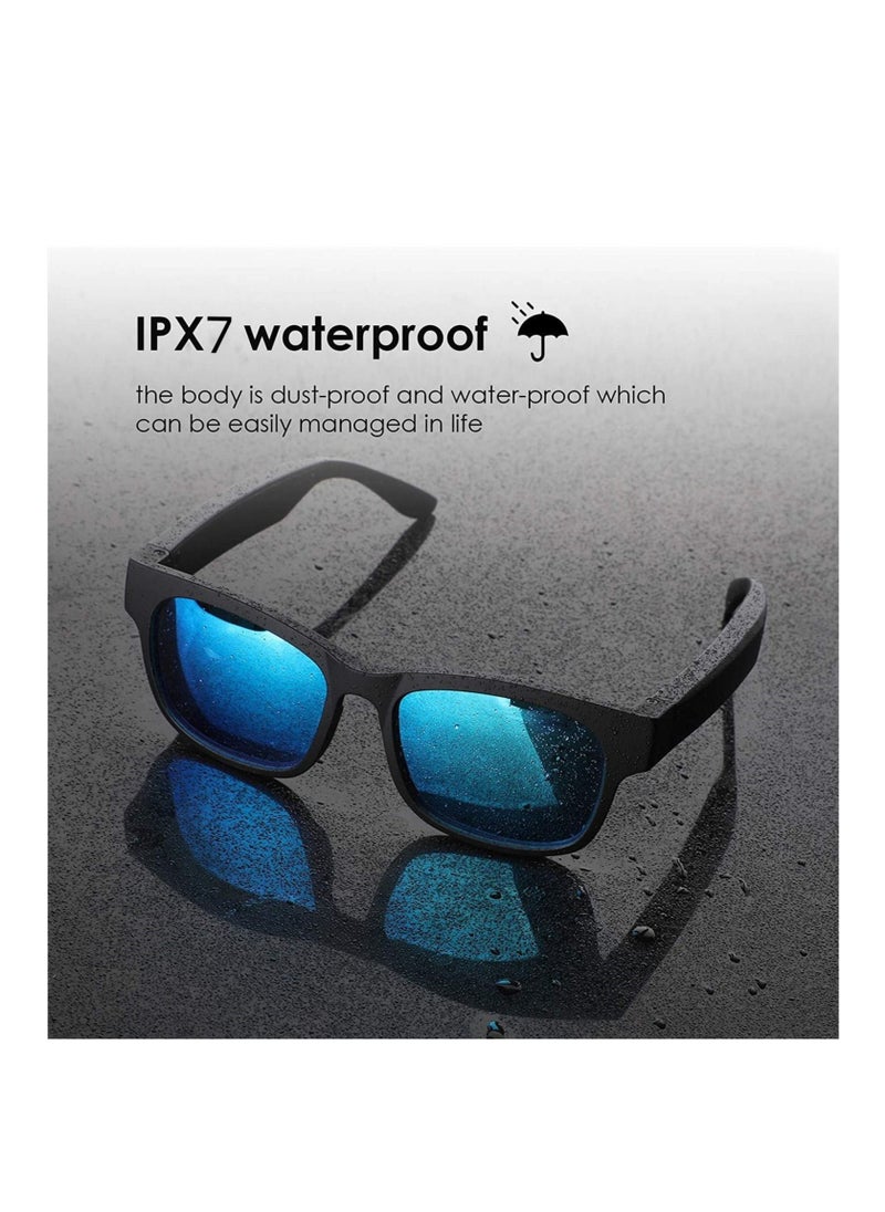 Smart Glasses Wireless Bluetooth 5.0 Sunglasses IP7 Waterproof Blue