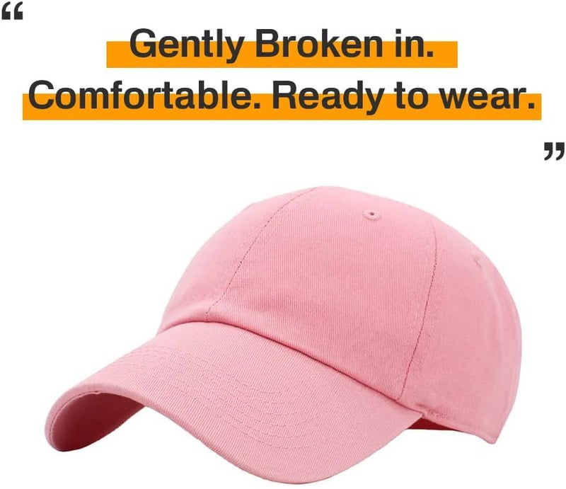 KBETHOS Classic Unisex Cotton Adjustable Low Crown Baseball Cap – Plain Dad Hat - Image 4