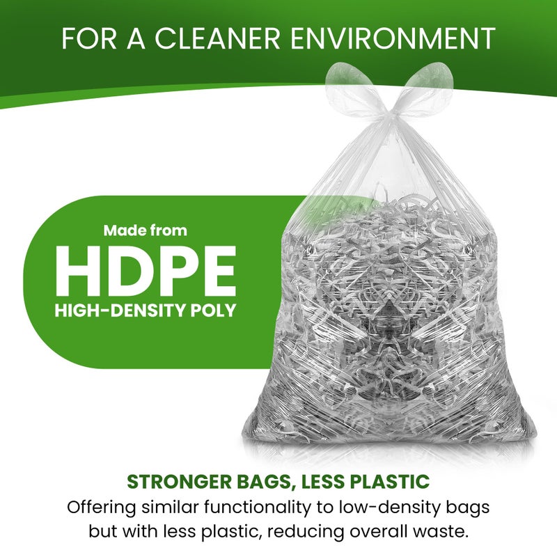 Betta 8-10 Gallon Medium Trash Bags, Clear, 1000 Count Box, (24x24-inch) Commercial Office Wastebasket Garbage Can Liners, 7-10 Gallon Round Cans, 6-8 Gallon Slim and Square Cans - Image 4