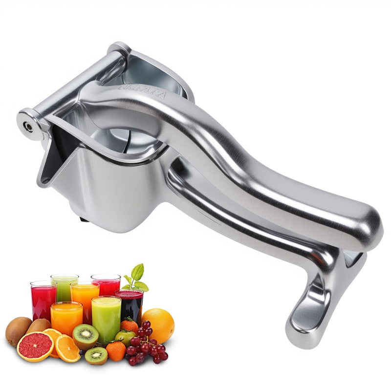 Lemon Squeezer Heavy Duty Juicer Hand Press Premium Quality Lemon Squeezer Manual Citrus Press Juice Extractor Lemon Lime Juicer Handheld Orange Juice Squeezer Fruit JuicerSilver