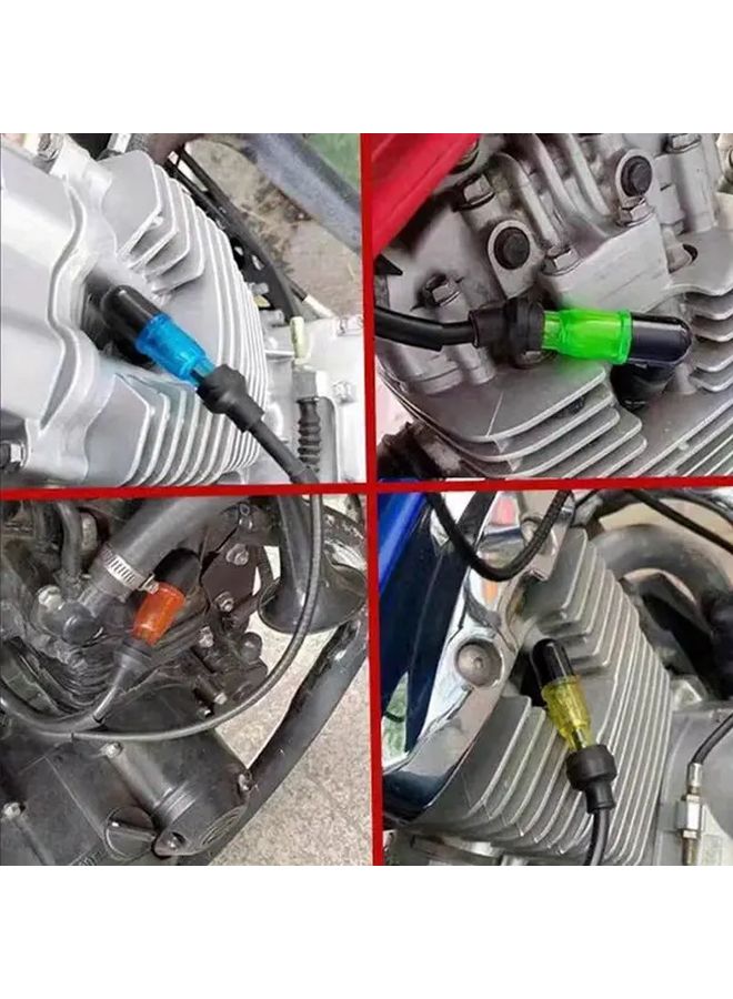 3 Pcs Red Motorcycle Flash Spark Plug Caps 90 Degree Flashing Ignition Boot Weather Resistant Sleek Design Enhanced Engine Performance Safety Fit Most Motorcycles - Image 4