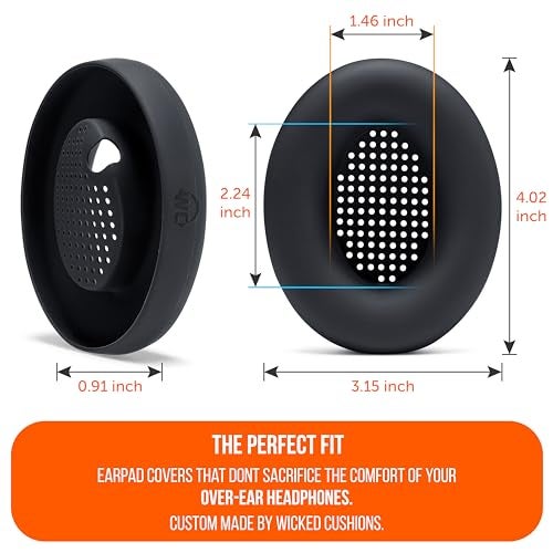 WC SweatZ XM4 - Patented Protective Earpad Sweat Covers for Sony WH1000XM4 by WC | Silicone Ear Covers for Sony WH-1000XM4 Headphones | Sweatproof & Easily Washable | Black - Image 5