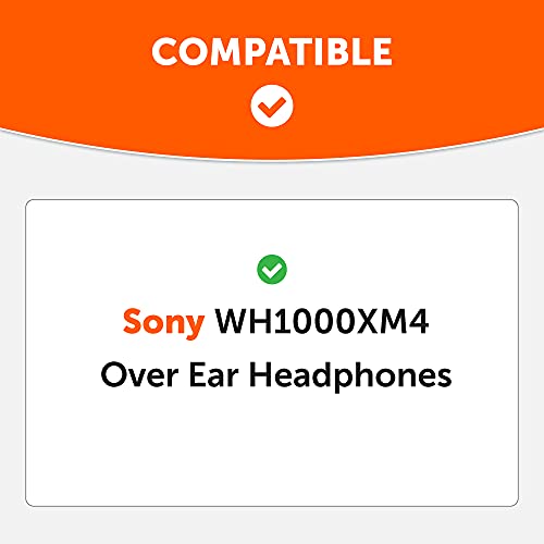 WC SweatZ XM4 - Patented Protective Earpad Sweat Covers for Sony WH1000XM4 by WC | Silicone Ear Covers for Sony WH-1000XM4 Headphones | Sweatproof & Easily Washable | Black - Image 2