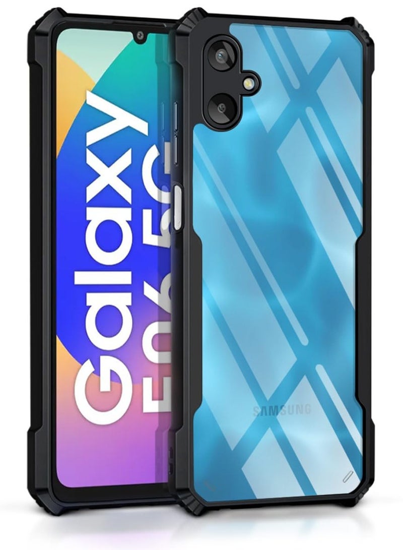 Samsung Galaxy F06 / M06 Clear Case Hard PC Back Cover with Shockproof TPU Black Border 360 Degree Impact Resistant non-Yellowing Transparent Cover For Samsung Galaxy M06 / F06 - Image 3