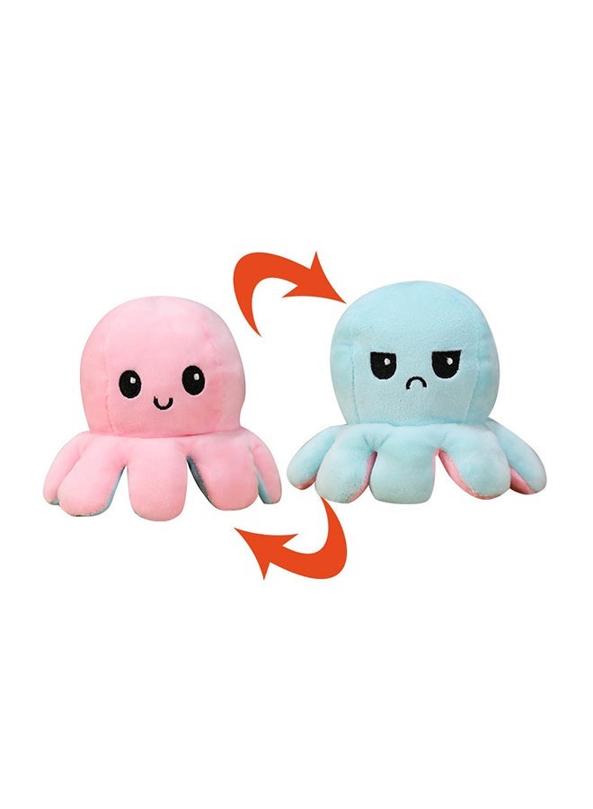 Cute And Adorable Reversible Both Side Different Expression Octopus Plush Toy-Assorted 13x9x13cm - Image 1