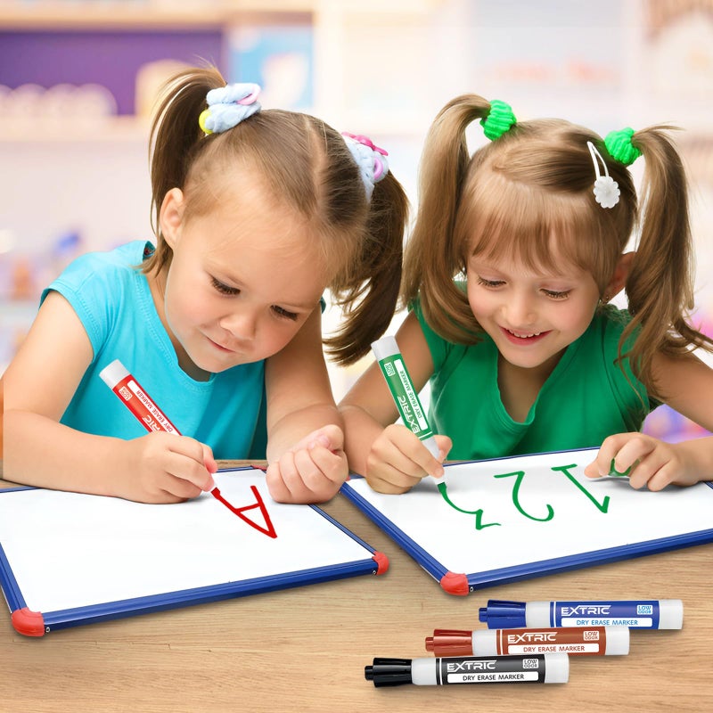 EXTRIC Dry Erase Markers, Whiteboard Markers, Dry Erase Markers Fine Tip and Chisel Tip, Bundle of White Board Markers Dry Erase, Thick and Fine Tip Dry Erase Markers and Dry Erase Eraser, Whiteboard Eraser - Image 2